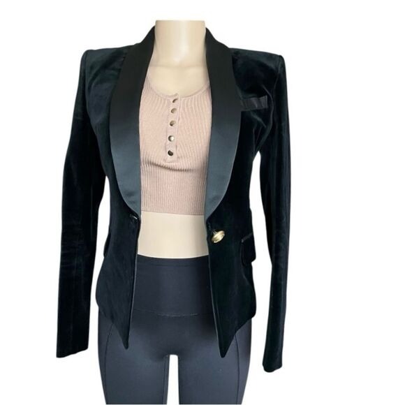 Authentic 2015 Balmain x H&M Collab black velvet blazer. - Picture 4 of 12